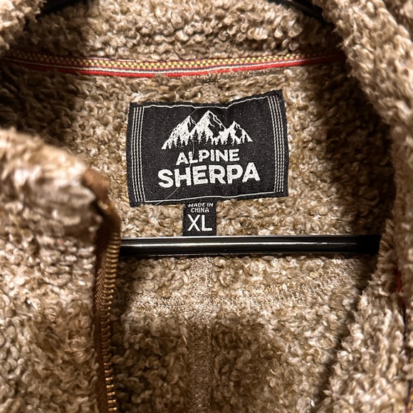 Alpine Sherpa Brown Quarter Zip Pullover XL Men’s - Picture 3 of 4